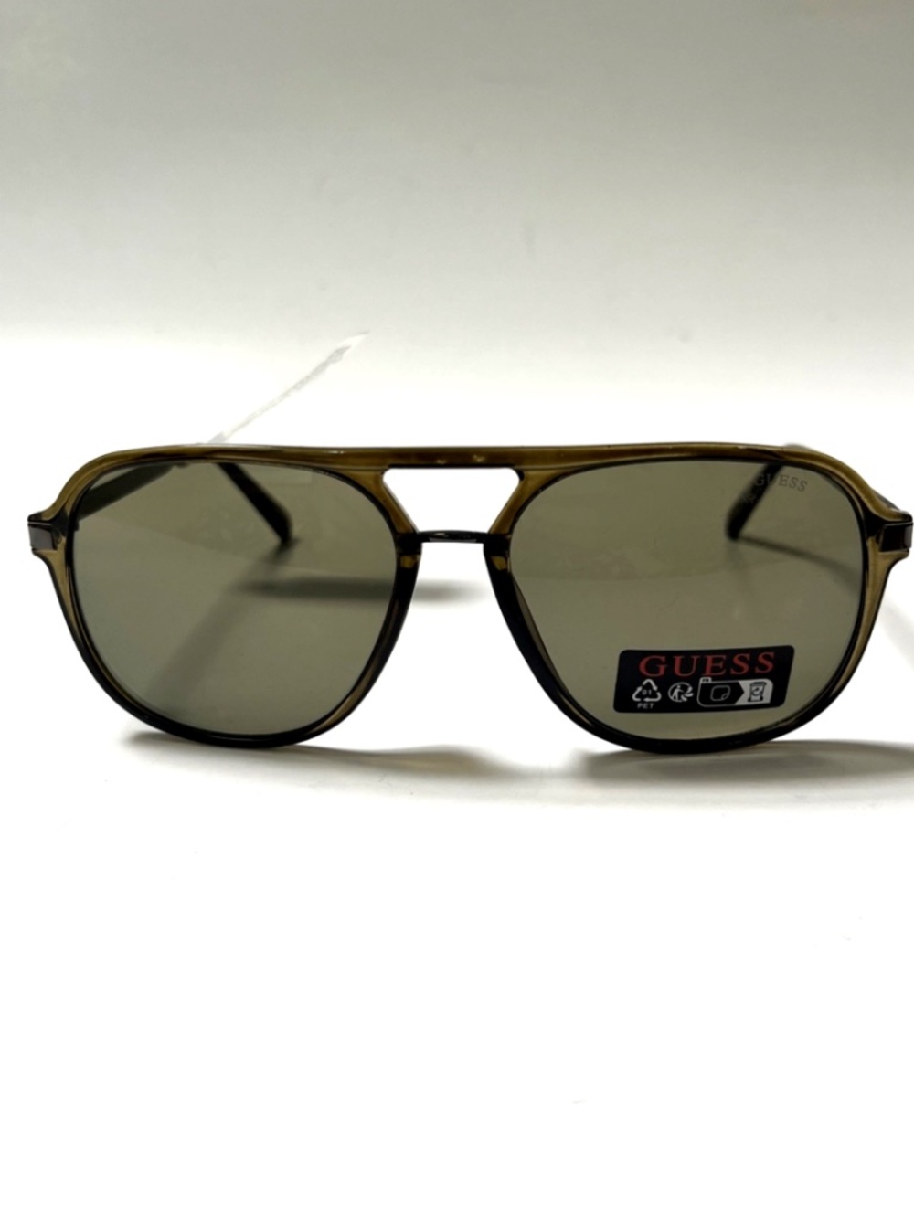 New GUESS Aviator Sunglasses GO00099 Double Bridge Acetate Olive Green - Picture 2 of 7
